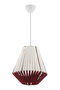 Opviq Lámpara de Araña de Cuerpo Metálico con Tapa de Macramé Blanco y Rojo